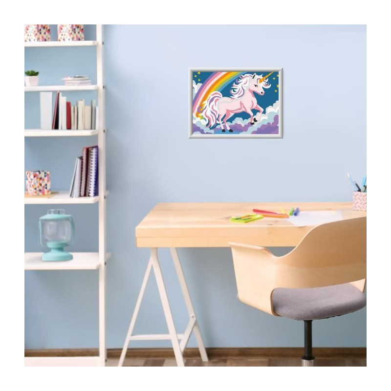 CreArt Kids 18x24cm Neon Unicorn, Paint by Numbers Kit, Ages 7+, 25904