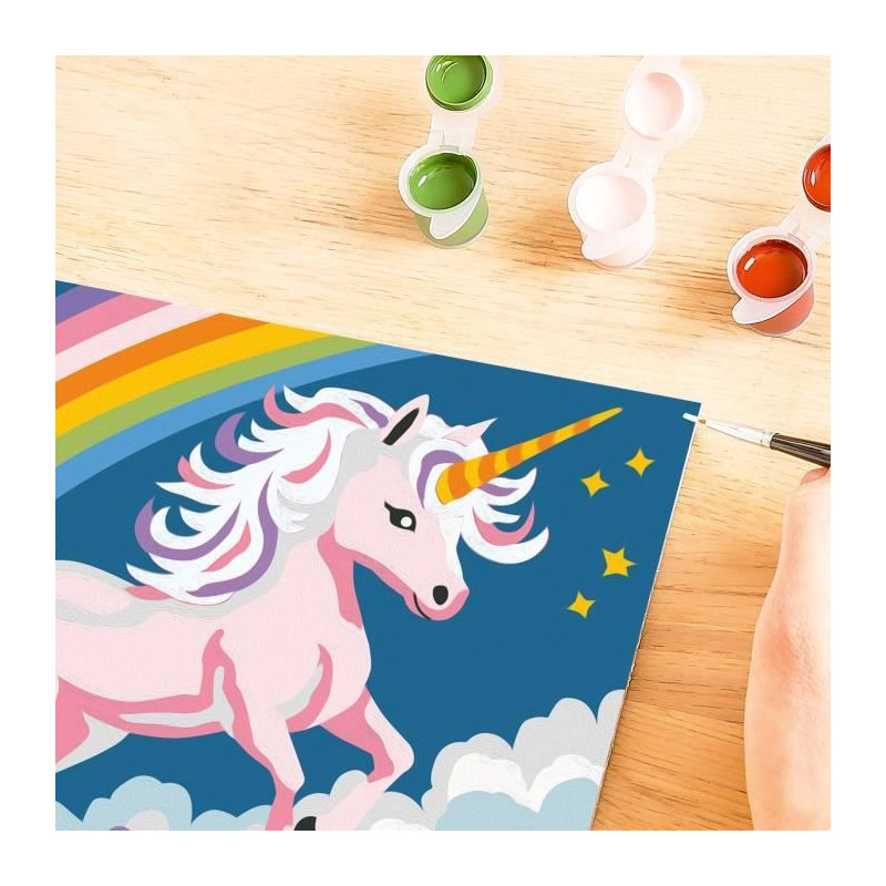 CreArt Kids 18x24cm Neon Unicorn, Paint by Numbers Kit, Ages 7+, 25904