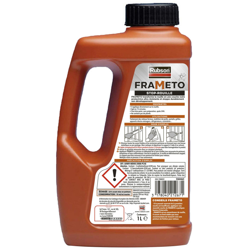 RUBSON Frameto Anti Rust Treatment Can 1litre