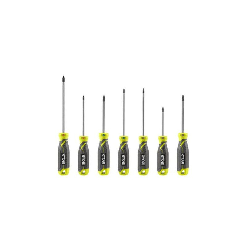 RYOBI 7 Piece Magnetic Screwdriver Set - RHSDS7PC