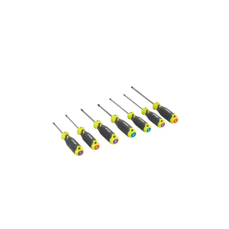 RYOBI 7 Piece Magnetic Screwdriver Set - RHSDS7PC