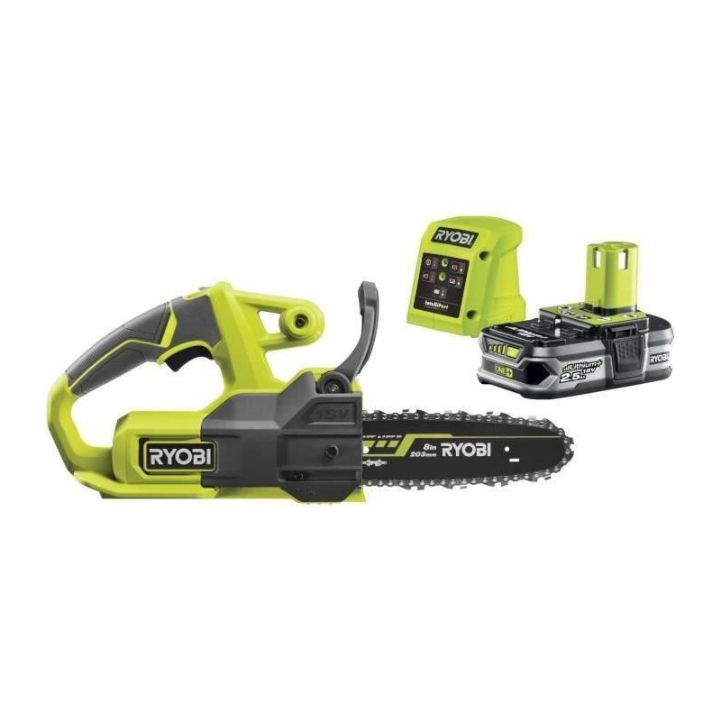 Compact cordless chainsaw 18v Ryobi One+ - Guide 20 cm - Delivered wit