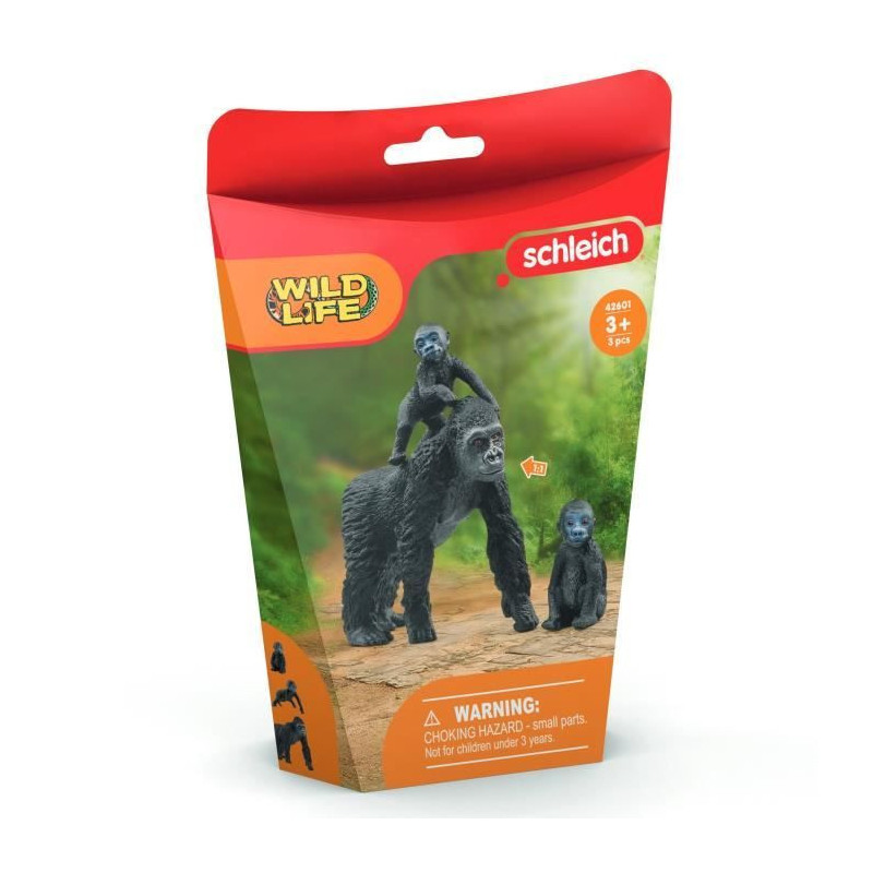 SCHLEICH - Family of Plains Gorillas - 42601 - range: Wild Life