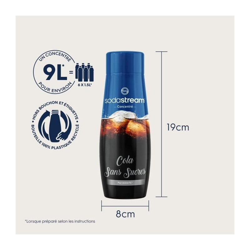Sodastream - Set of 6 sugar-free COLA concentrates - 440ml