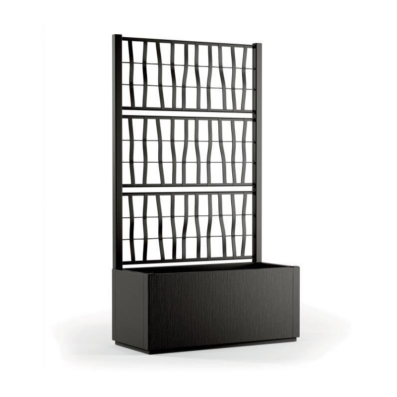 Ethica rectangular flower box 80 cm with graphite trellis