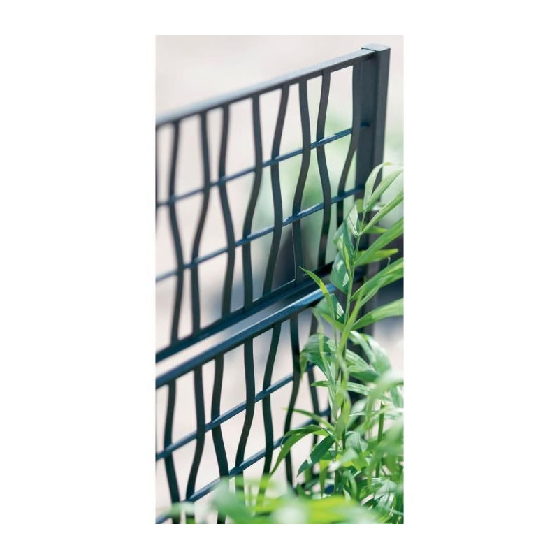 Ethica rectangular flower box 80 cm with graphite trellis