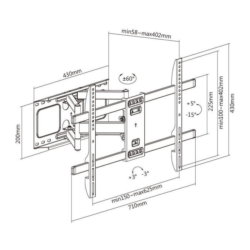 Mobile TV stand 37 - 80 - Stell - SHO 5630
