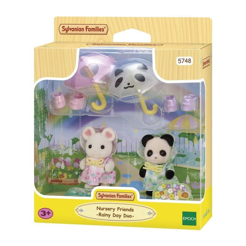 Action Figures - SYLVANIAN FAMILIES - Rainsuit Babies Duo - Panda and
