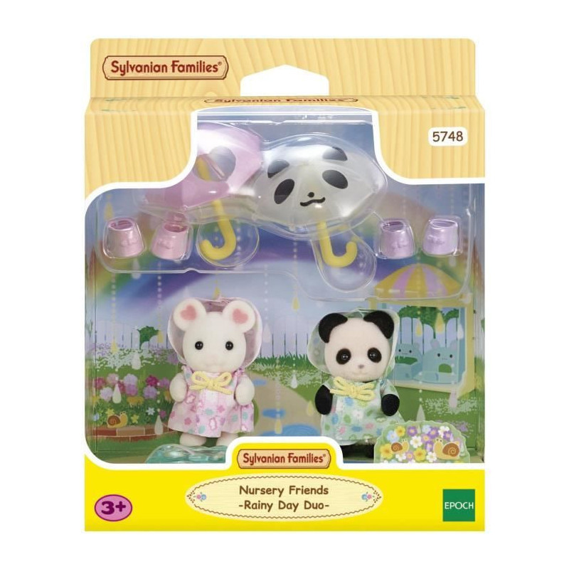 Action Figures - SYLVANIAN FAMILIES - Rainsuit Babies Duo - Panda and