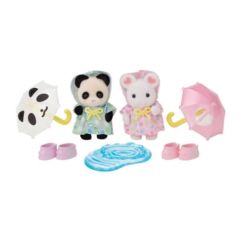 Action Figures - SYLVANIAN FAMILIES - Rainsuit Babies Duo - Panda and