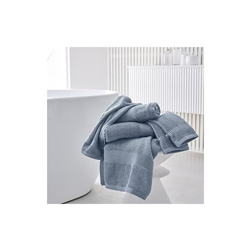 Set of 2 TODAY towels 50x90 cm 100% Cotton - Denim