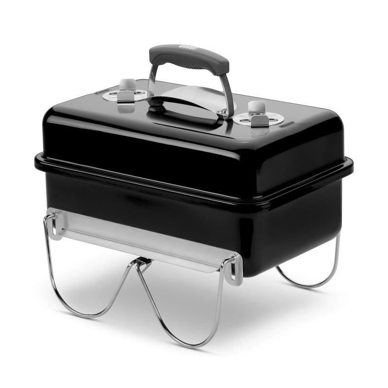 WEBER Charcoal Go-Anywhere Charcoal Charcoal Grill - Chrome Steel - Bl