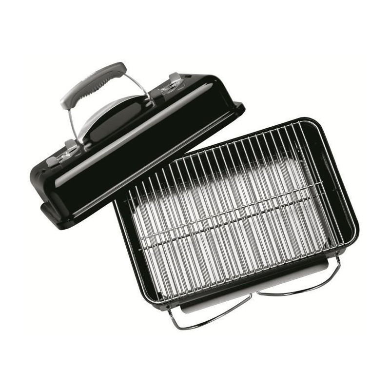 WEBER Charcoal Go-Anywhere Charcoal Charcoal Grill - Chrome Steel - Bl