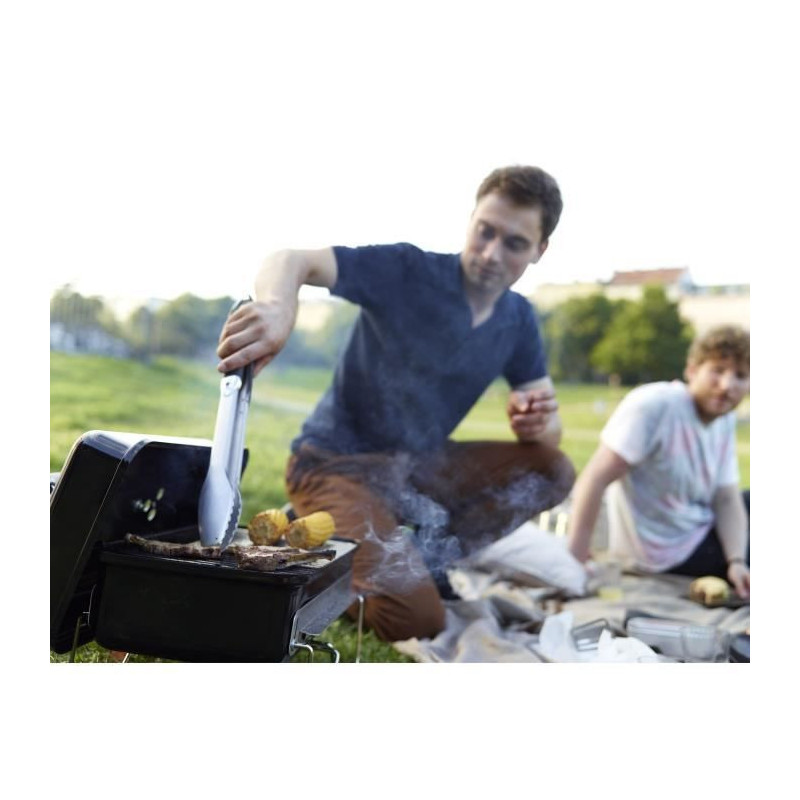 WEBER Charcoal Go-Anywhere Charcoal Charcoal Grill - Chrome Steel - Bl