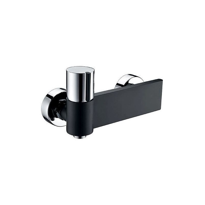Shower mixer - EDOUARD ROUSSEAU - BLACK STEEL - Black / Chrome