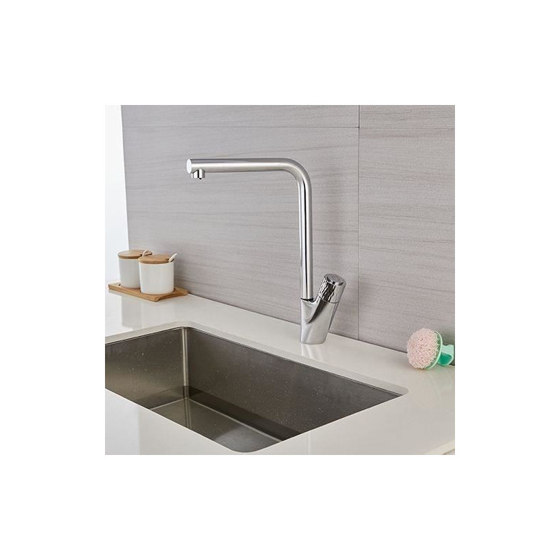 Sink mixer - Chrome - Invisible aerator - EDOUARD ROUSSEAU - PATTY