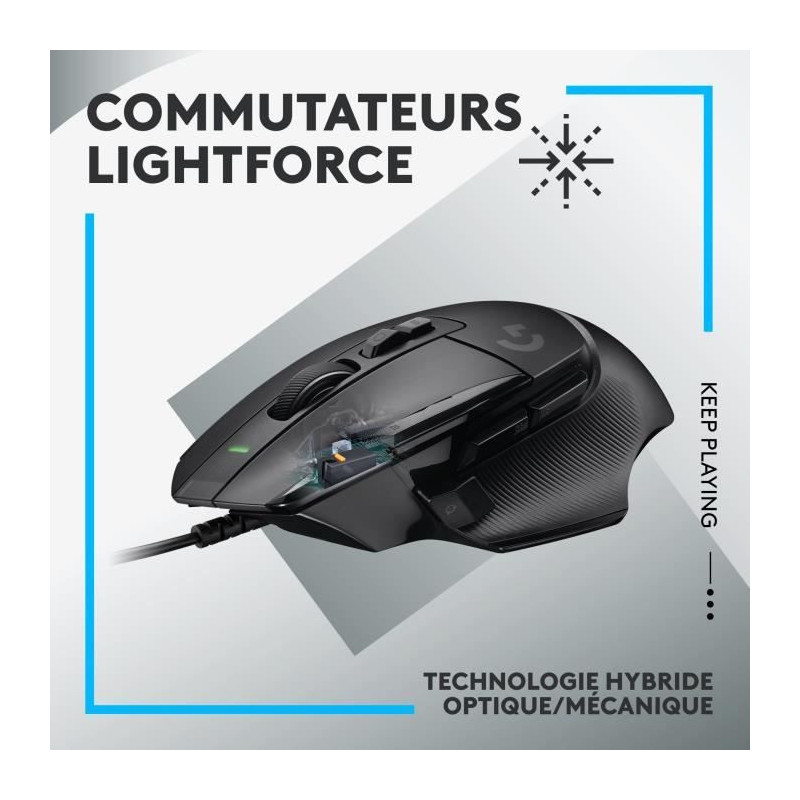 Logitech - G502 x Small Gaming Wireless - LightForce Primary Hybrid Op