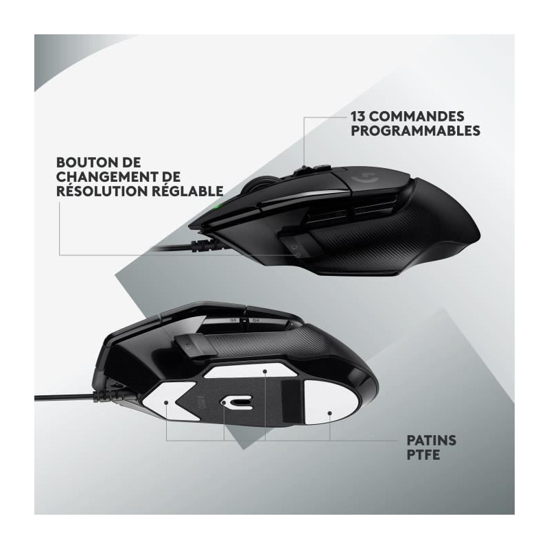 Logitech - G502 x Small Gaming Wireless - LightForce Primary Hybrid Op