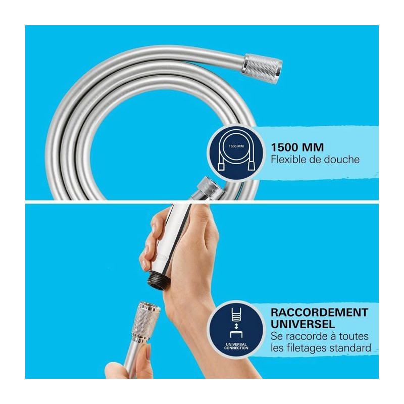 Shower hose - GROHE VitalioFlex 27505001 - 1.5m - Anti-kink - Anti-twi