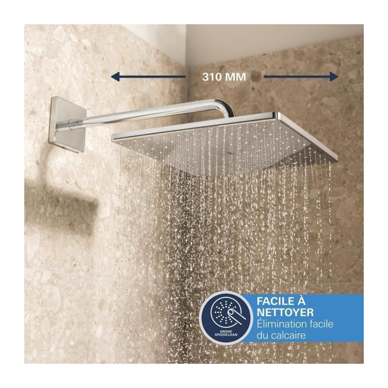 Built-in shower set - 1 jet - Thermostatic mixer - GROHE - 34881000 -
