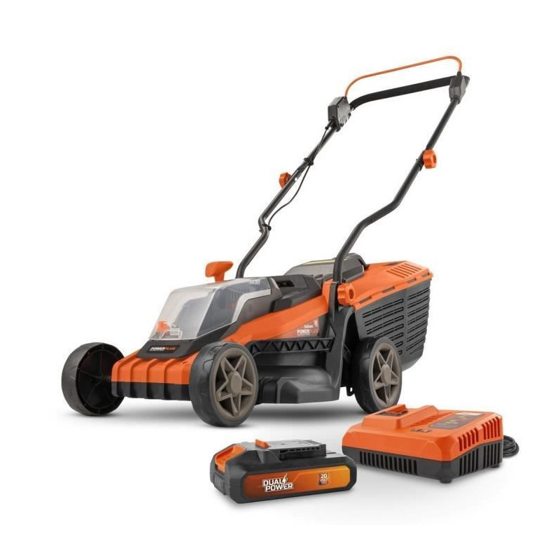 Battery mower 20V 34 cm of Dual Power Power Powdpglws1 - 4Ah battery a