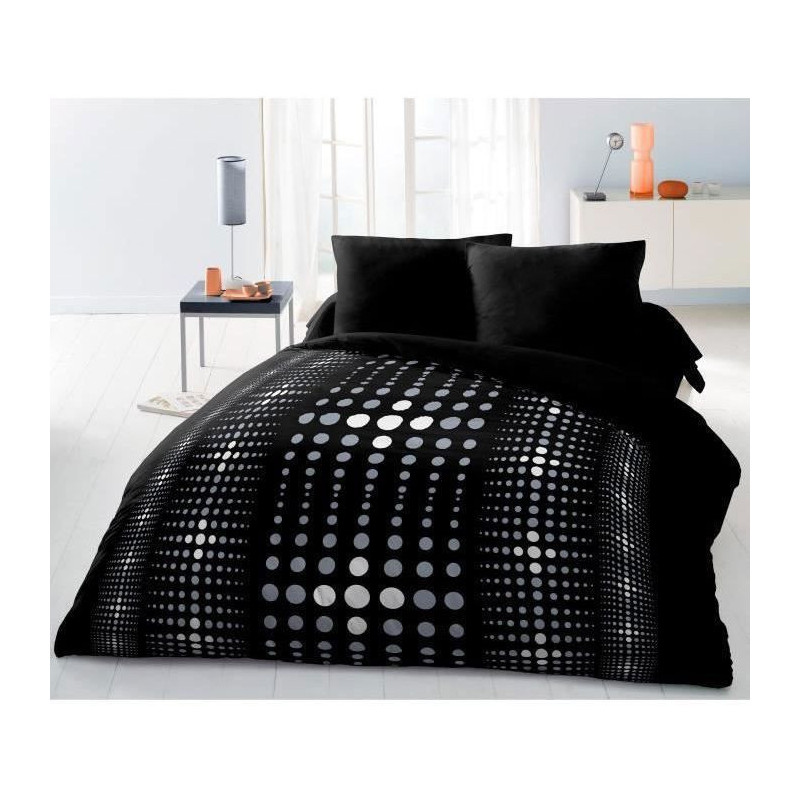 Steevy microfiber duvet set 220x240cm and 2 pillowcases 63x63cm black