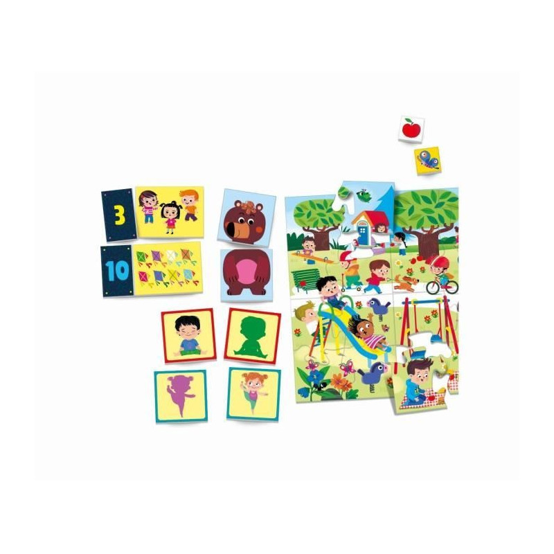 Clementoni - Box of 8 games in 1 - Educational games shapes, colors, n