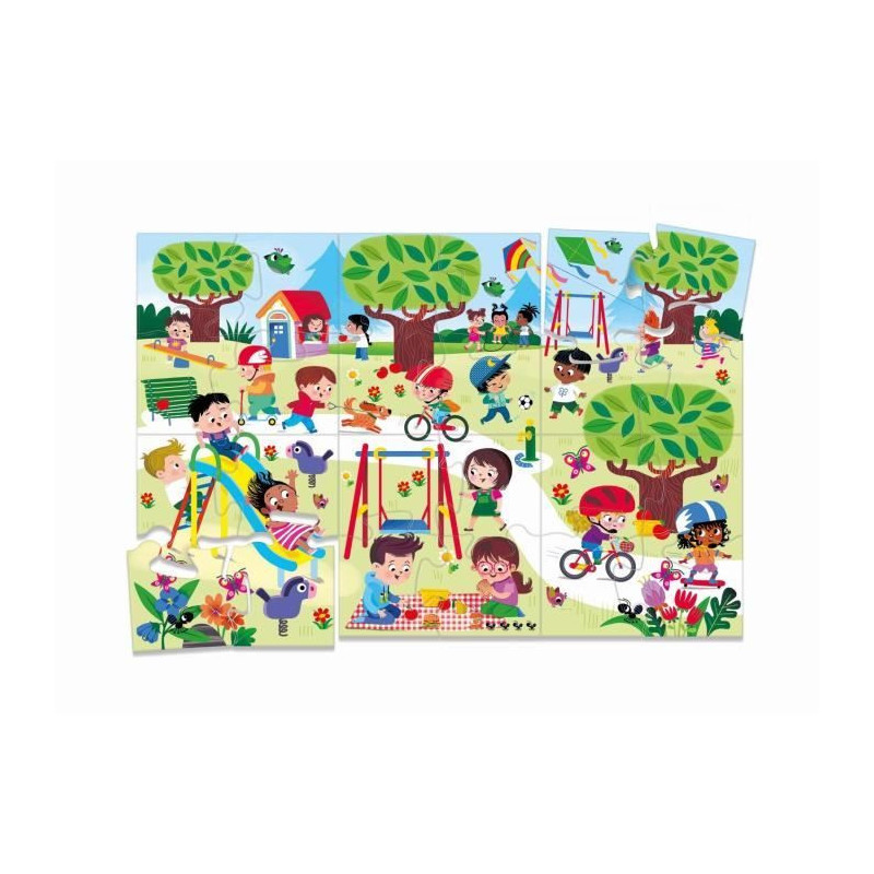 Clementoni - Box of 8 games in 1 - Educational games shapes, colors, n