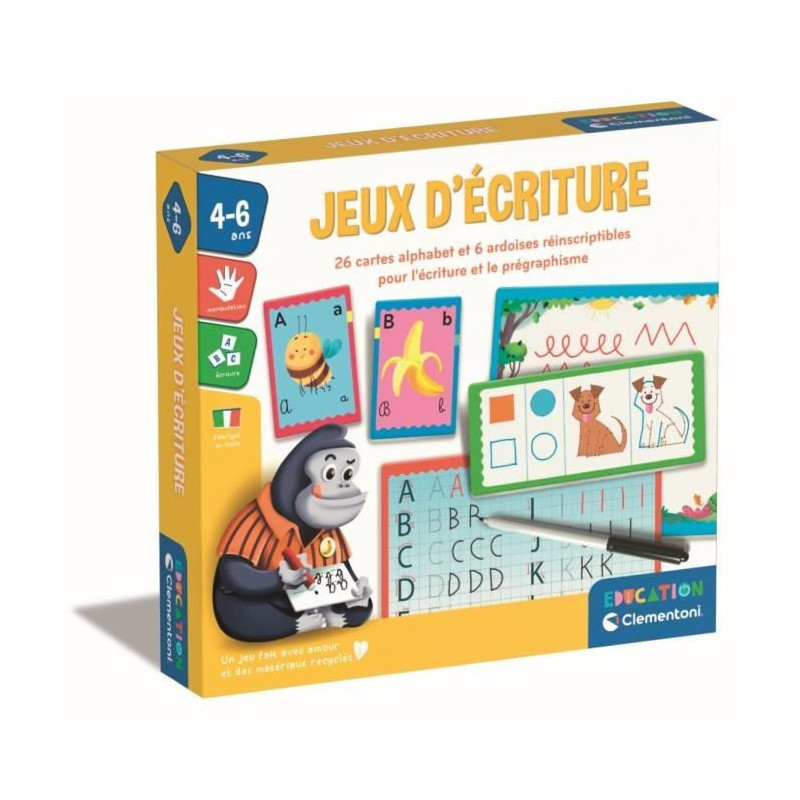 Clementoni - Writing games box - 23 activities - Ages 4 and up