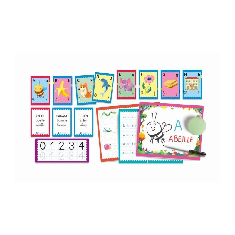 Clementoni - Writing games box - 23 activities - Ages 4 and up
