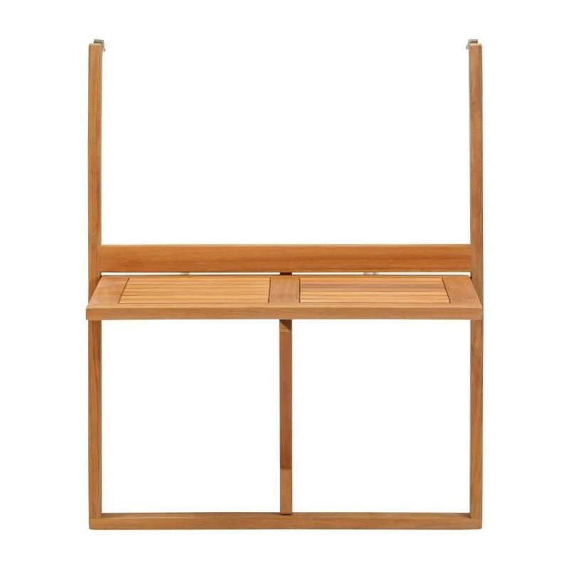 LILOU hanging balcony table - FSC acacia wood - Foldable - 60x44x80 cm