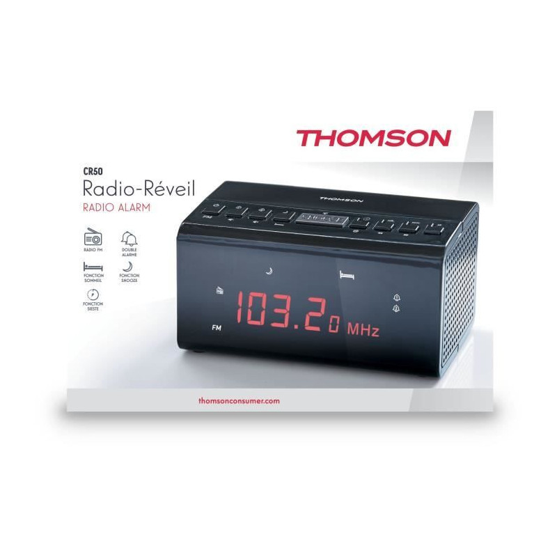 Alarm Clock Radio - THOMSON - CR50 - Black