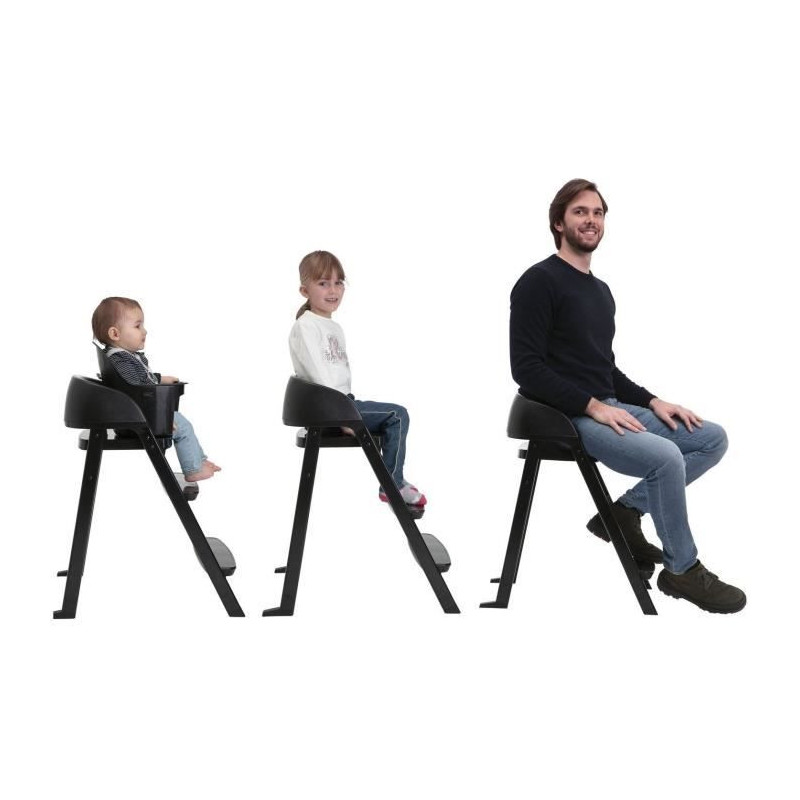 CHICCO Crescendo Lite evolving high chair - Cairo coal - Black - 8.25