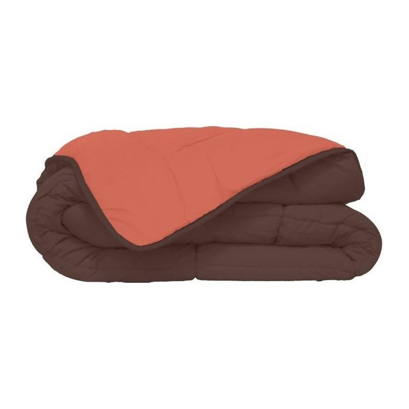 Duvet Microfiber 400g / m² CALGARY Chocolate & Coral 220x240cm