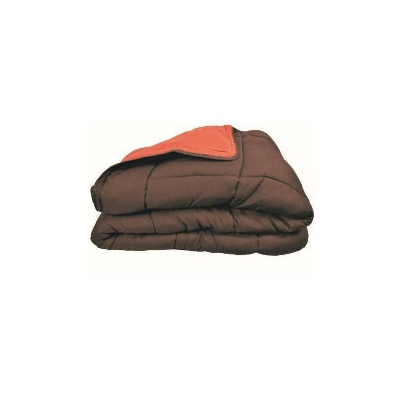 Duvet Microfiber 400g / m² CALGARY Chocolate & Coral 220x240cm