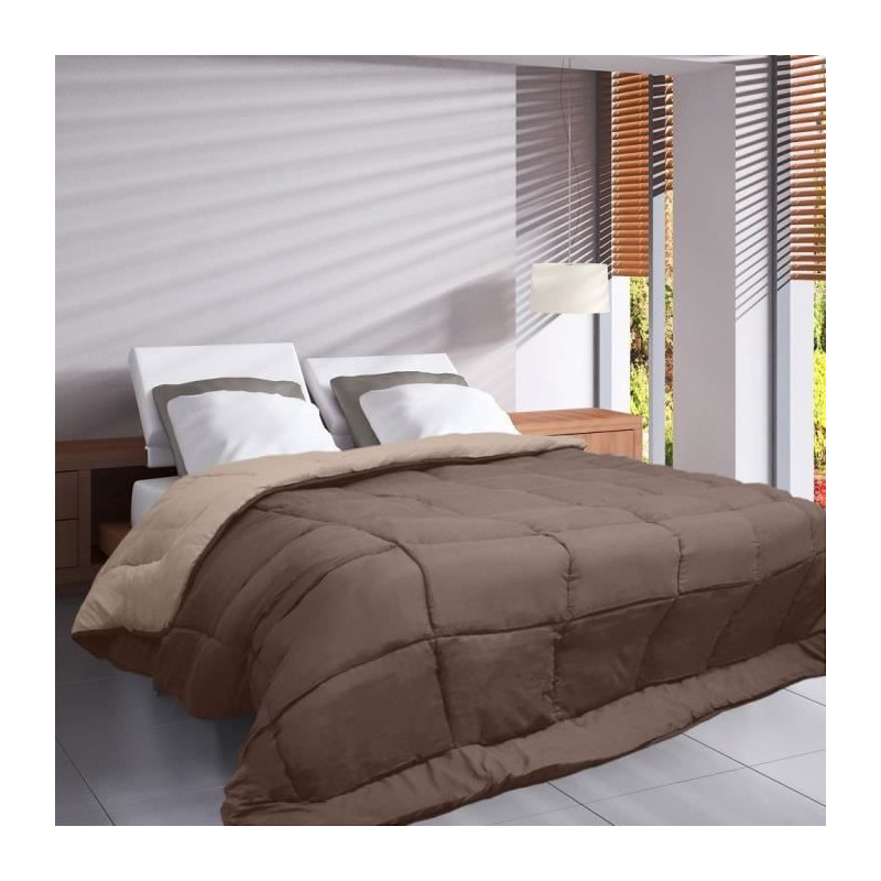 HUDSON Microfiber Light Duvet 200g / m² 220x240cm Taupe & Linen