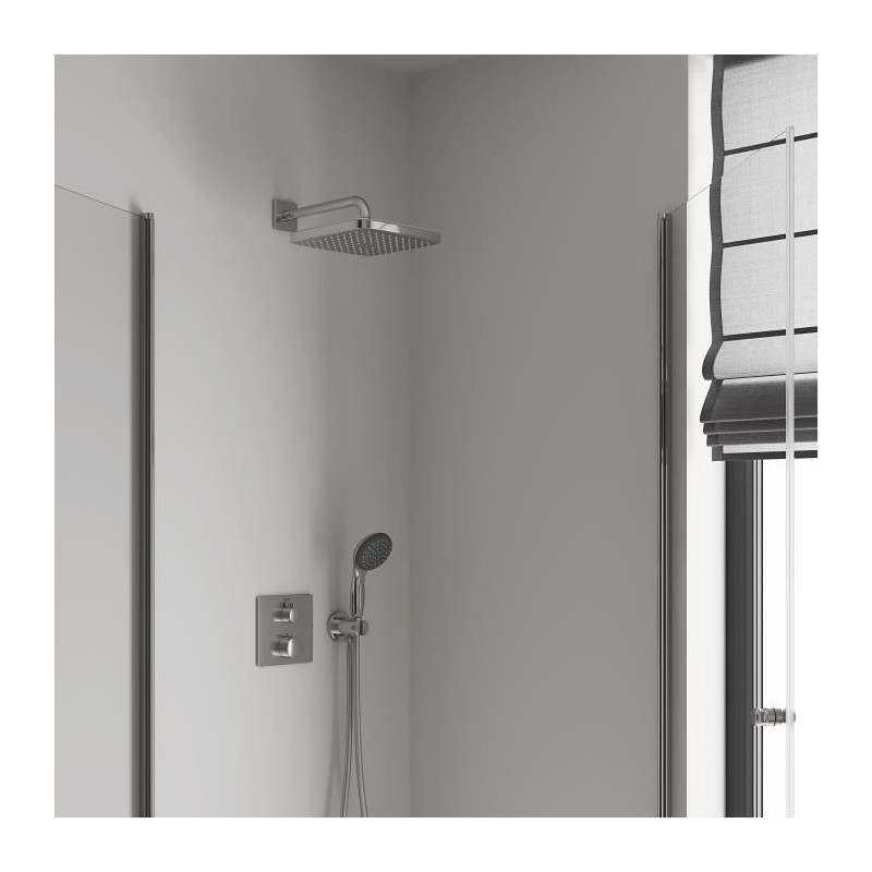 Grohe Tete Shower Vitalio Comfort 250 Cube, 1 Jet, 1/2 threaded fittin