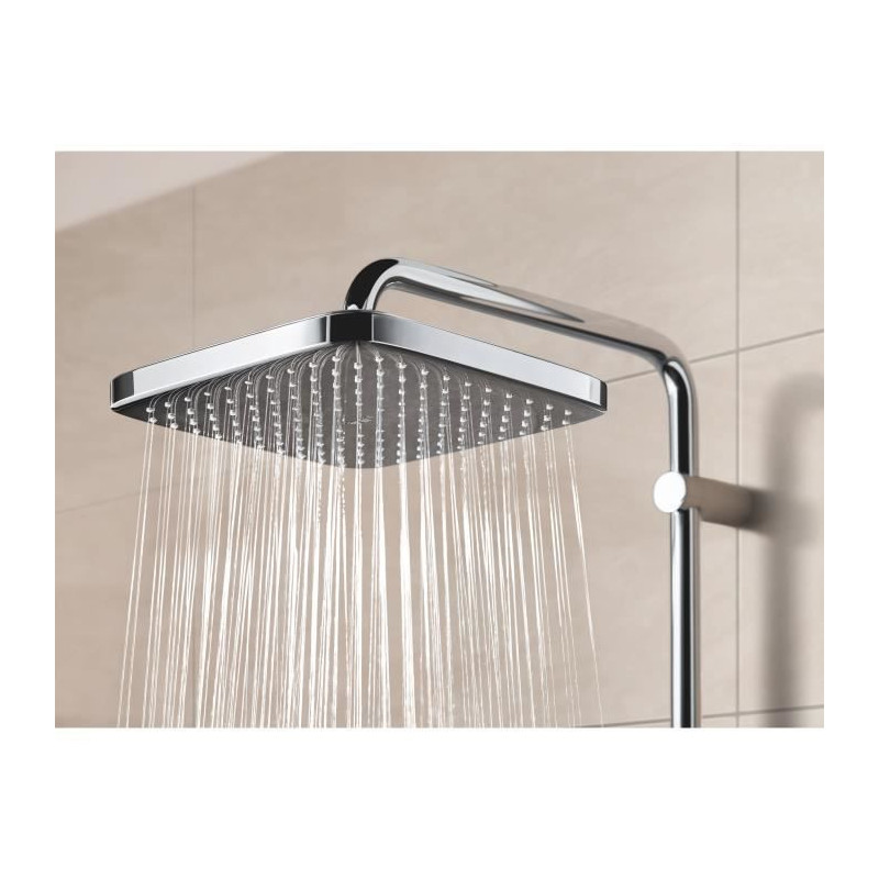 Grohe Tete Shower Vitalio Comfort 250 Cube, 1 Jet, 1/2 threaded fittin