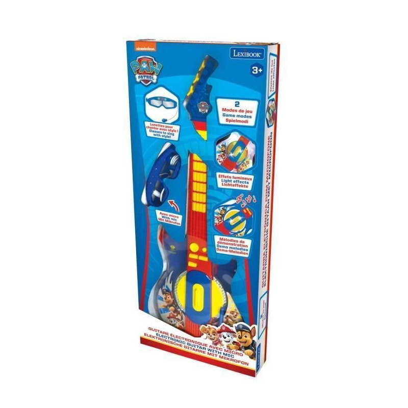 PAT PATROUILLE - Illuminated Electronic Guitar 59cm - Glasses and Micr