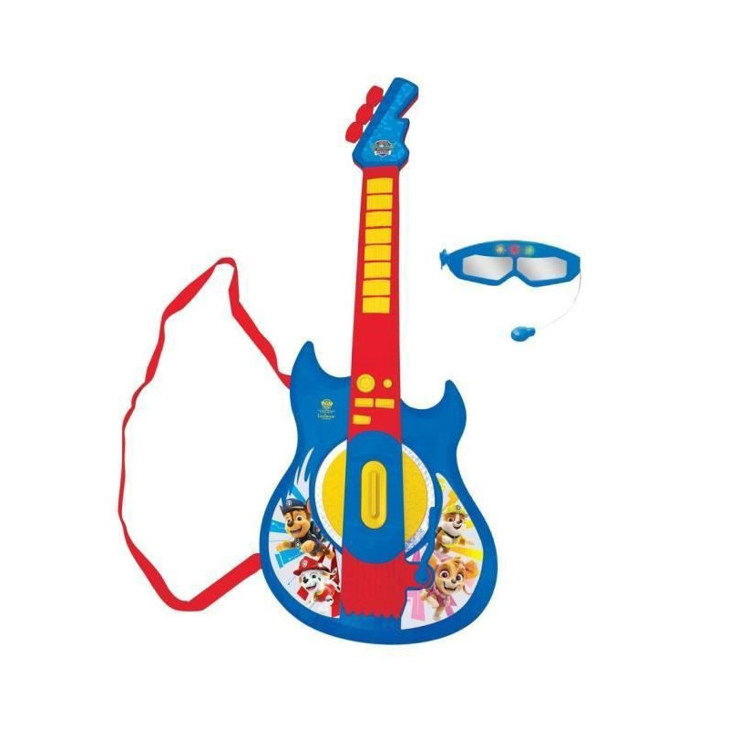 PAT PATROUILLE - Illuminated Electronic Guitar 59cm - Glasses and Micr