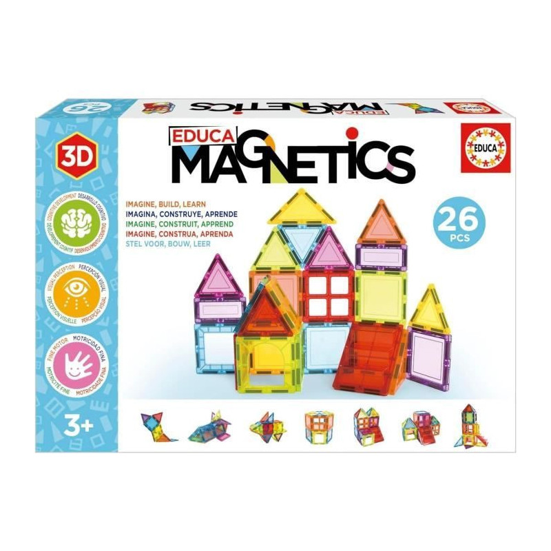 Educational game - EDUCA Magnetics - 3D magnetic construction with 26
