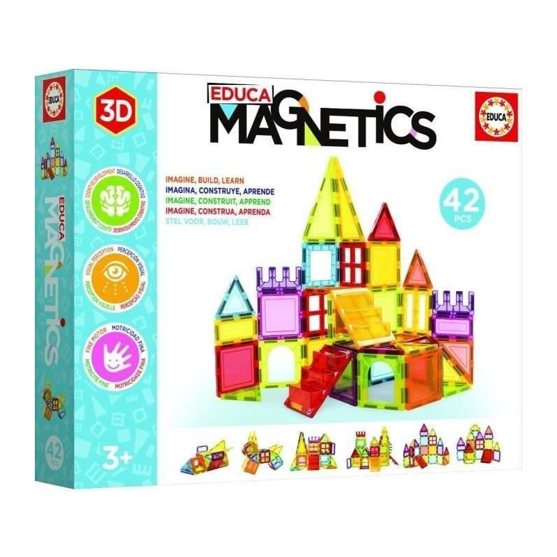 Magnetic Construction Set - EDUCA - Educa Magnetics 42 Pcs