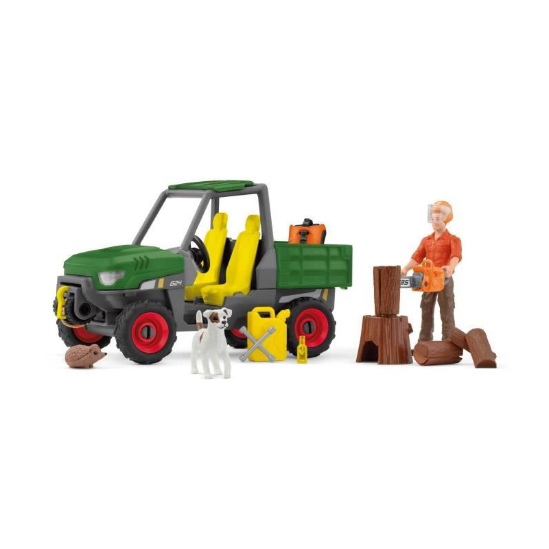 Forest ranger with vehicle, Schleich 42659 Farm World playset for chil