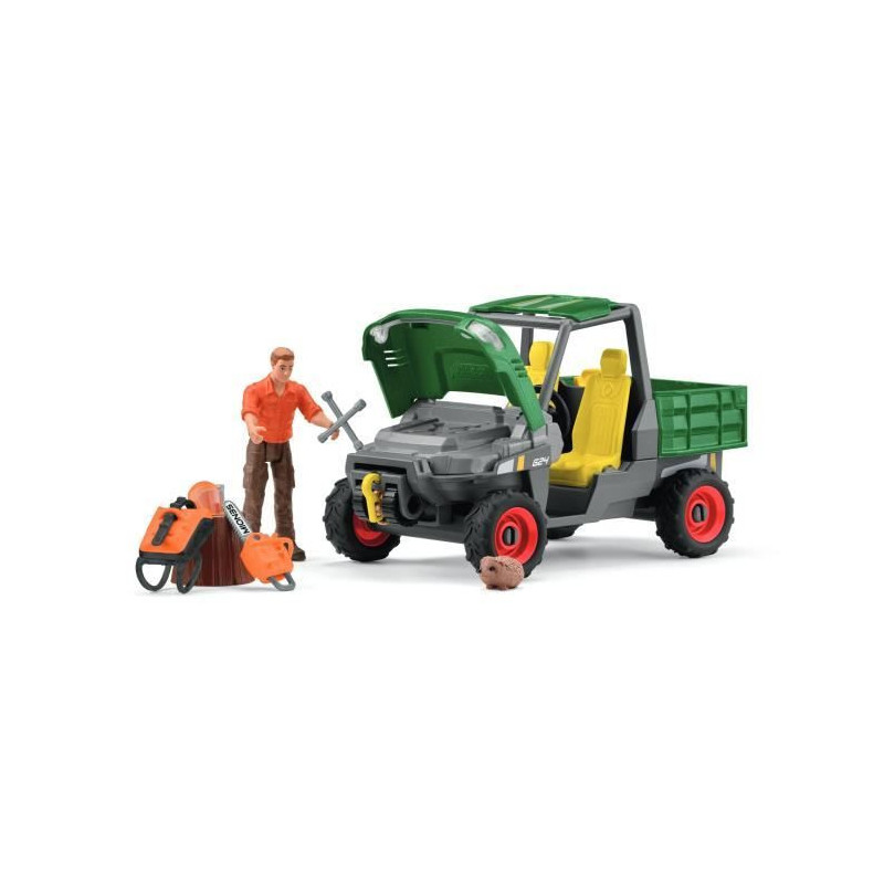 Forest ranger with vehicle, Schleich 42659 Farm World playset for chil