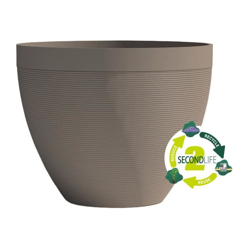 Flowerpot - GARDEN ID - Green Care Impact Taupe - 30 x 26 cm - 10-year