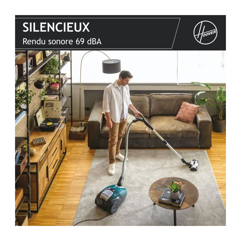 Vacuum Cleaner with Bag - HOOVER - HE530ALG - 700 W - 4 L - 65 dBA - S