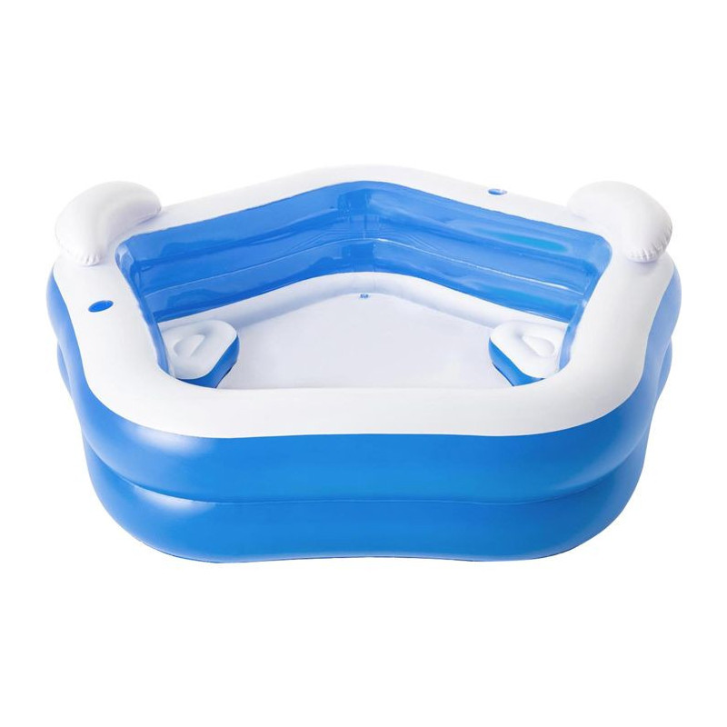 BESTWAY Octagonal inflatable pool with seats and headrest 213 x 206 x
