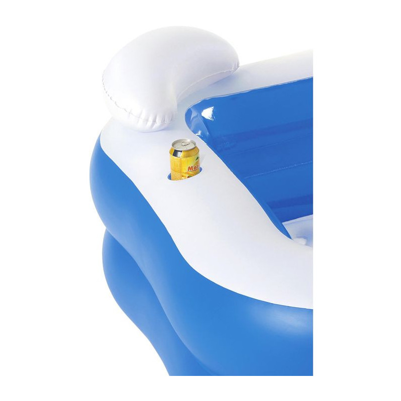 BESTWAY Octagonal inflatable pool with seats and headrest 213 x 206 x