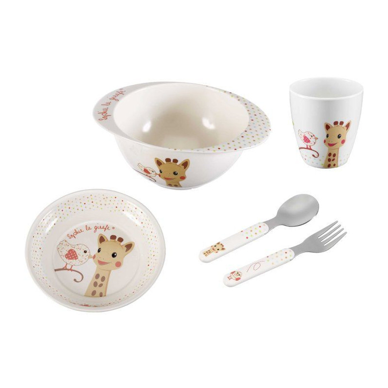 SOPHIE LA GIRAFE 4 Piece Kiwi Meal Set