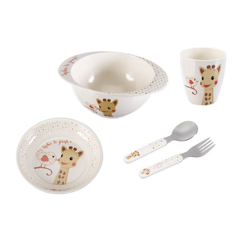 SOPHIE LA GIRAFE 4 Piece Kiwi Meal Set